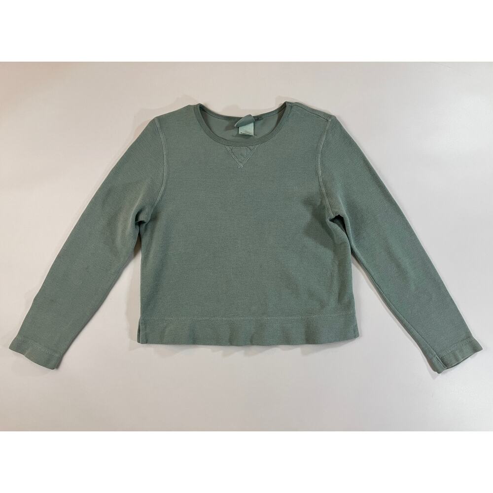 Vintage Hot Cotton Marc Ware Women S Petite Sage Green Thermal Shirt Made USA